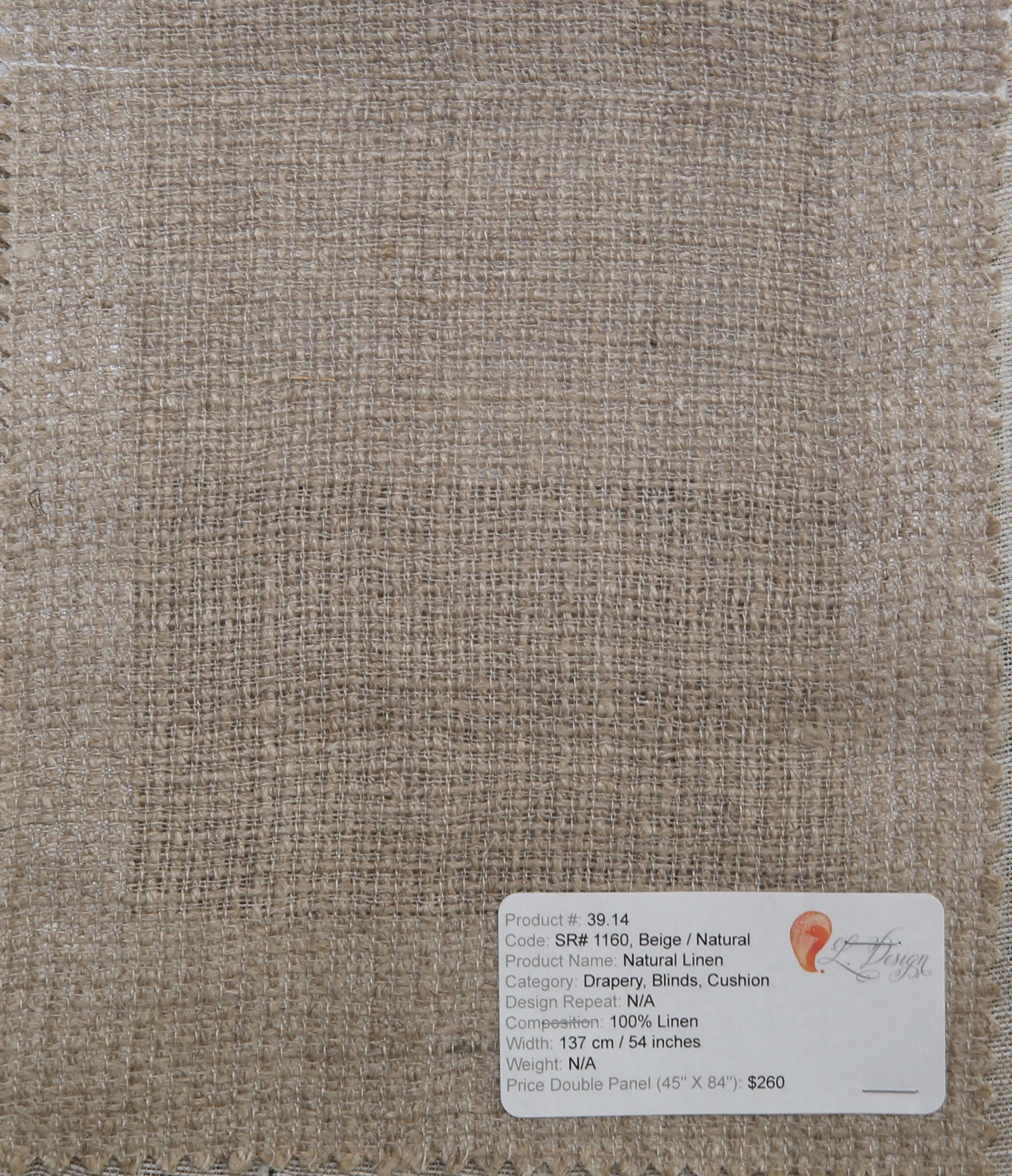 Natural Linen with Pattern