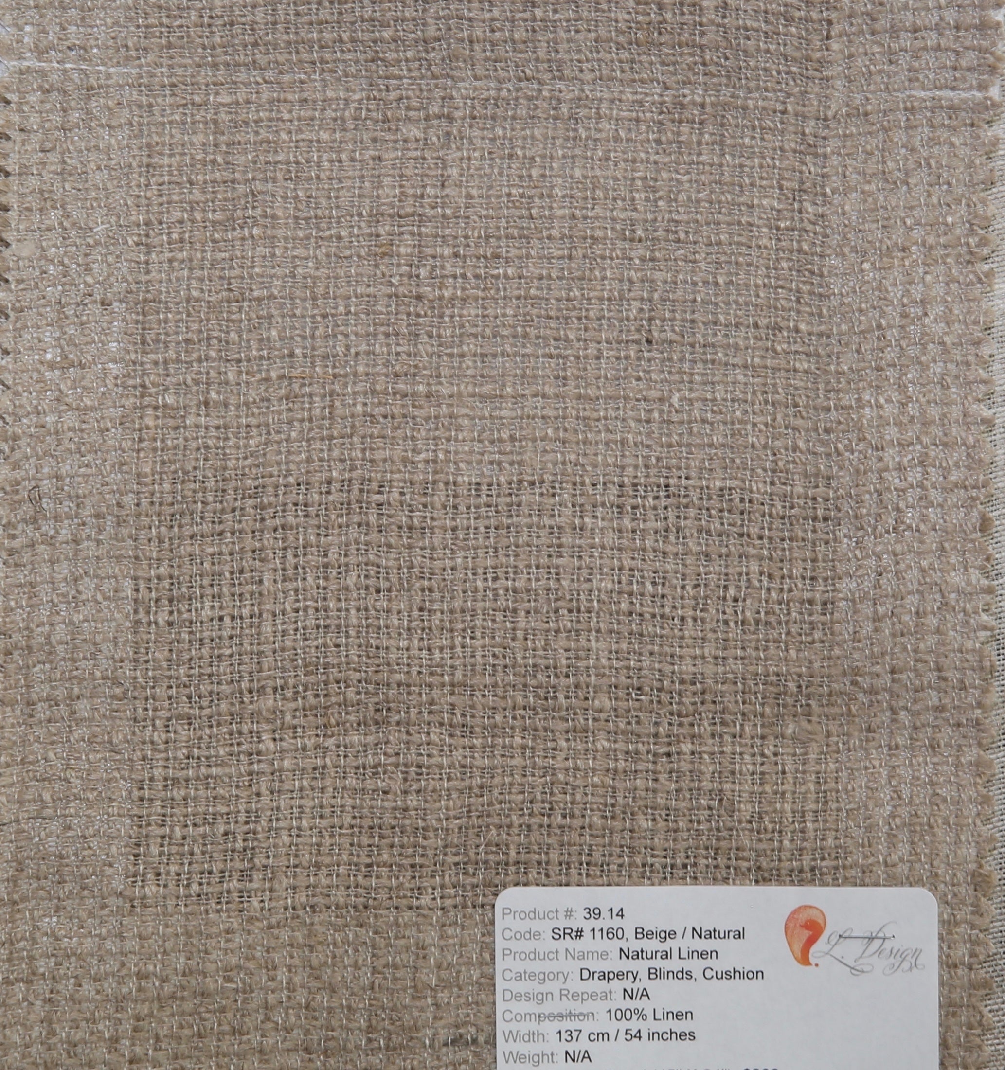 Natural Linen with Pattern