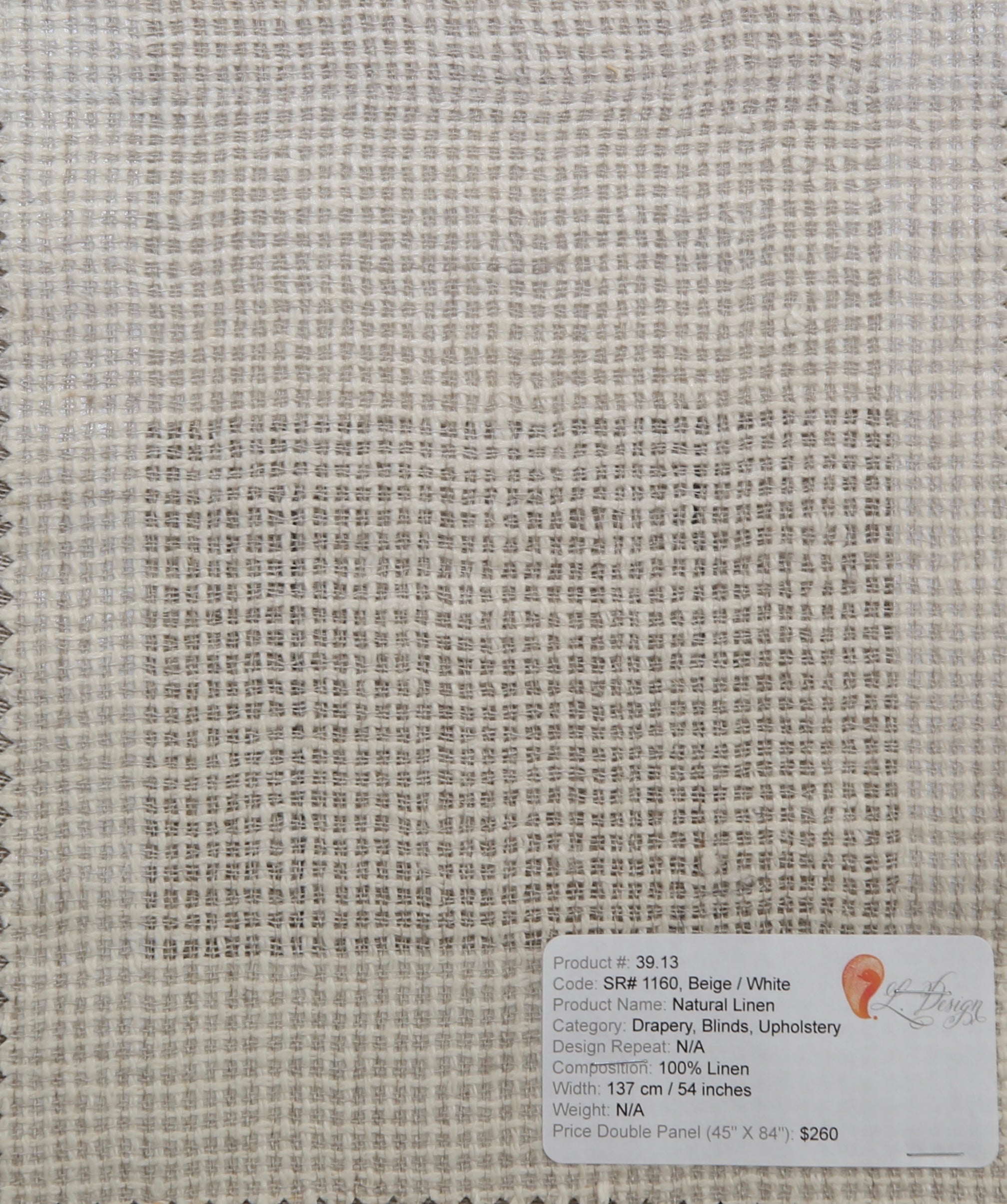 Natural Linen with Pattern