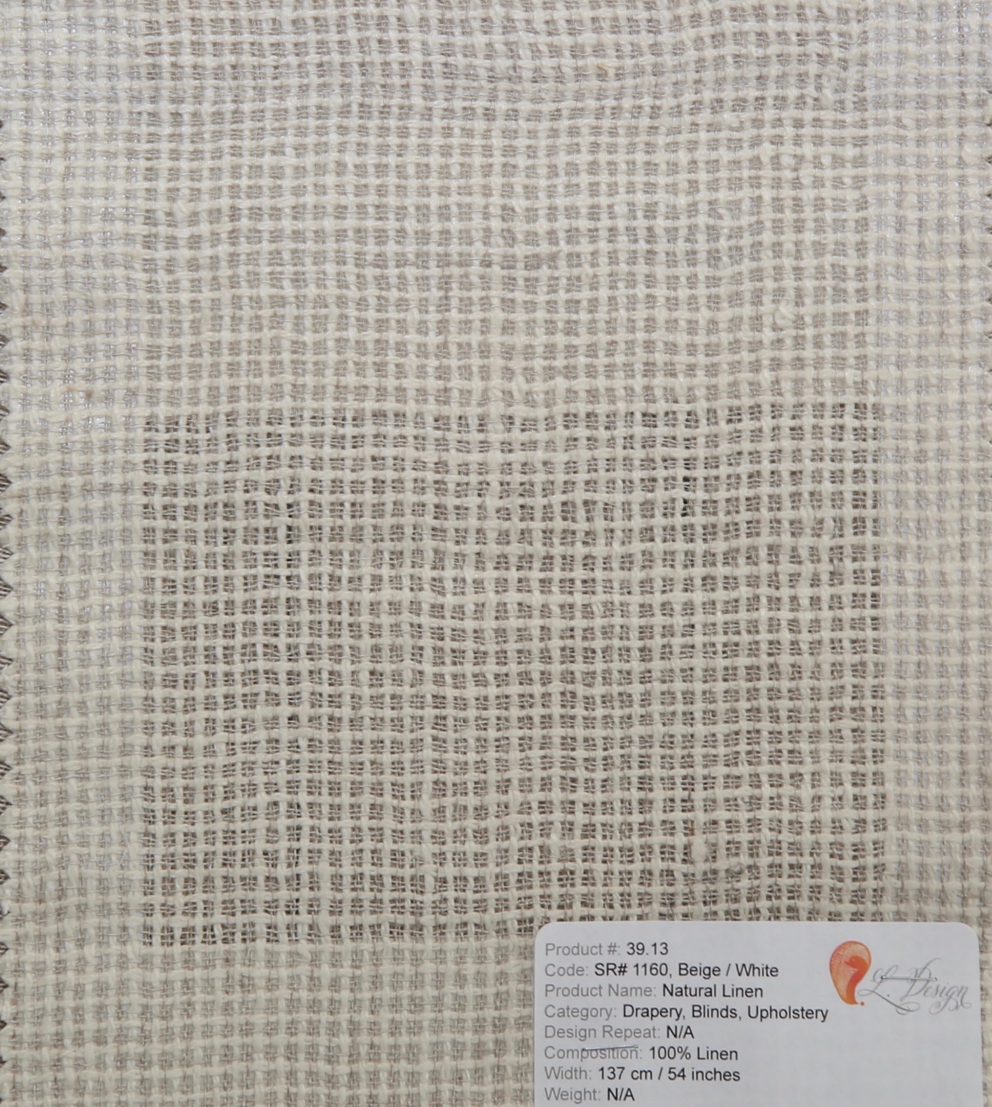 Natural Linen with Pattern