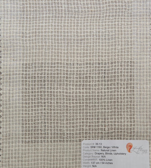 Natural Linen with Pattern