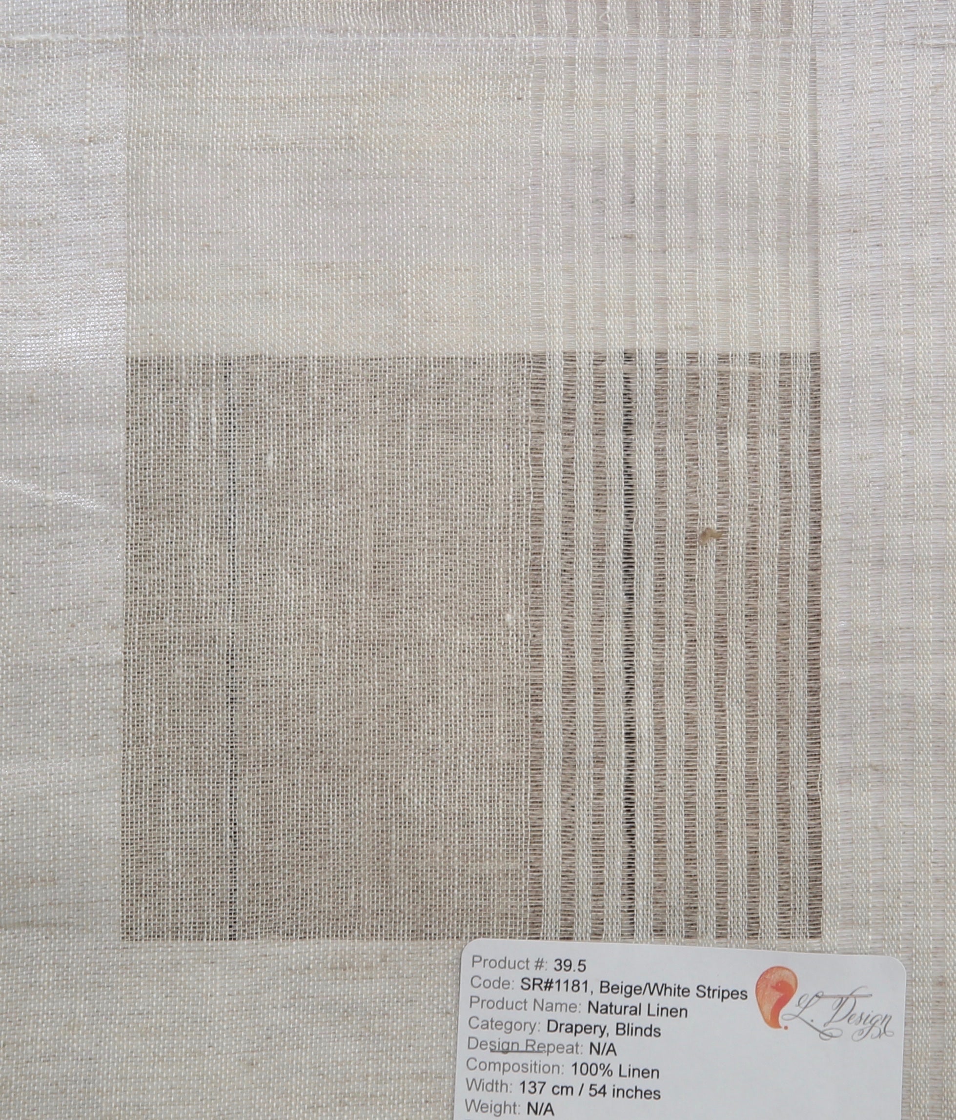 Natural Linen with Pattern