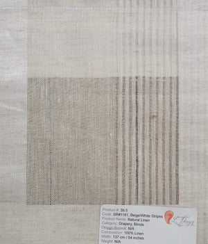 Natural Linen with Pattern