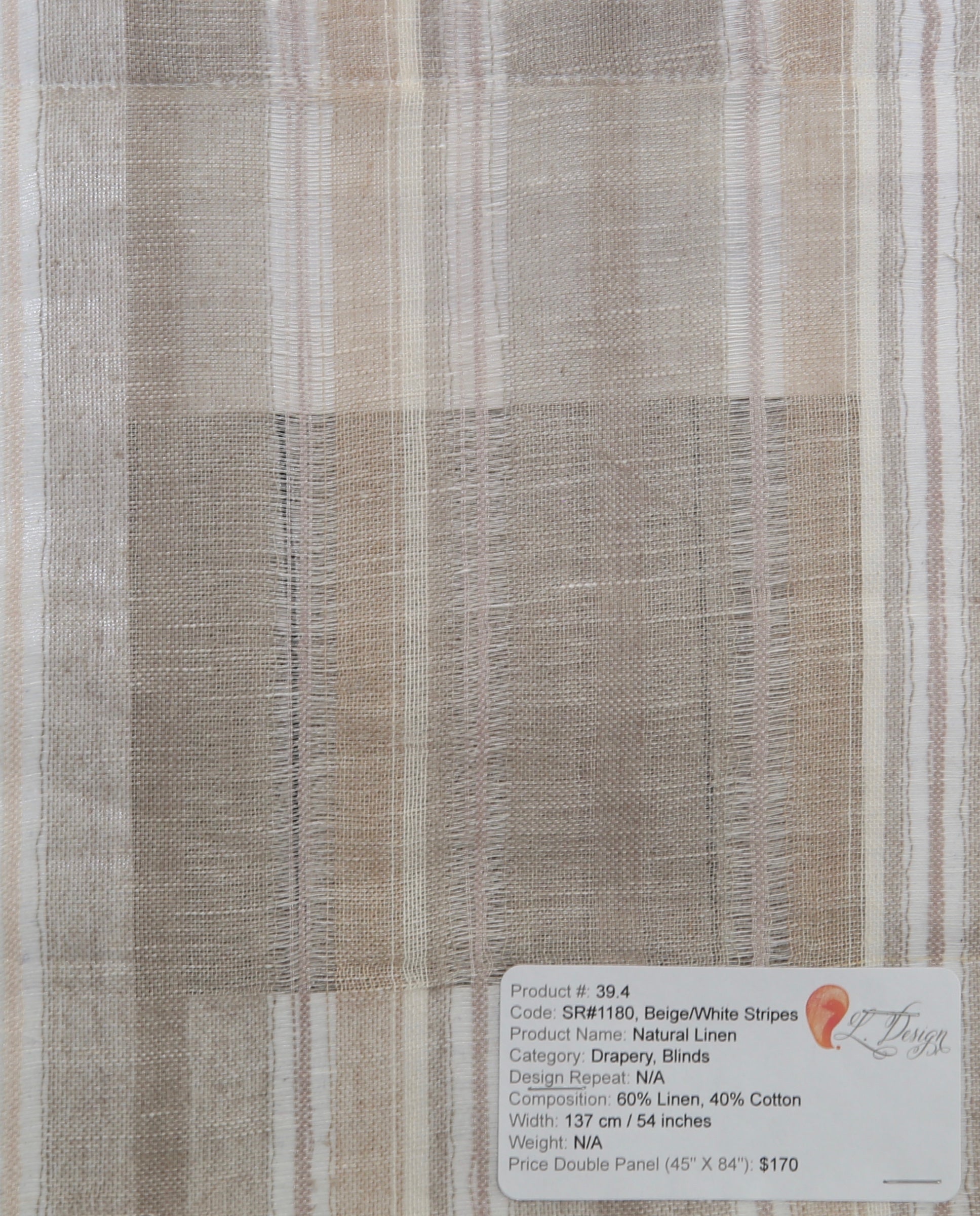 Natural Linen with Pattern