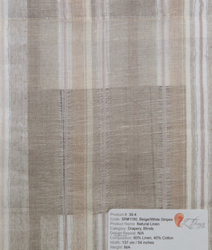Natural Linen with Pattern