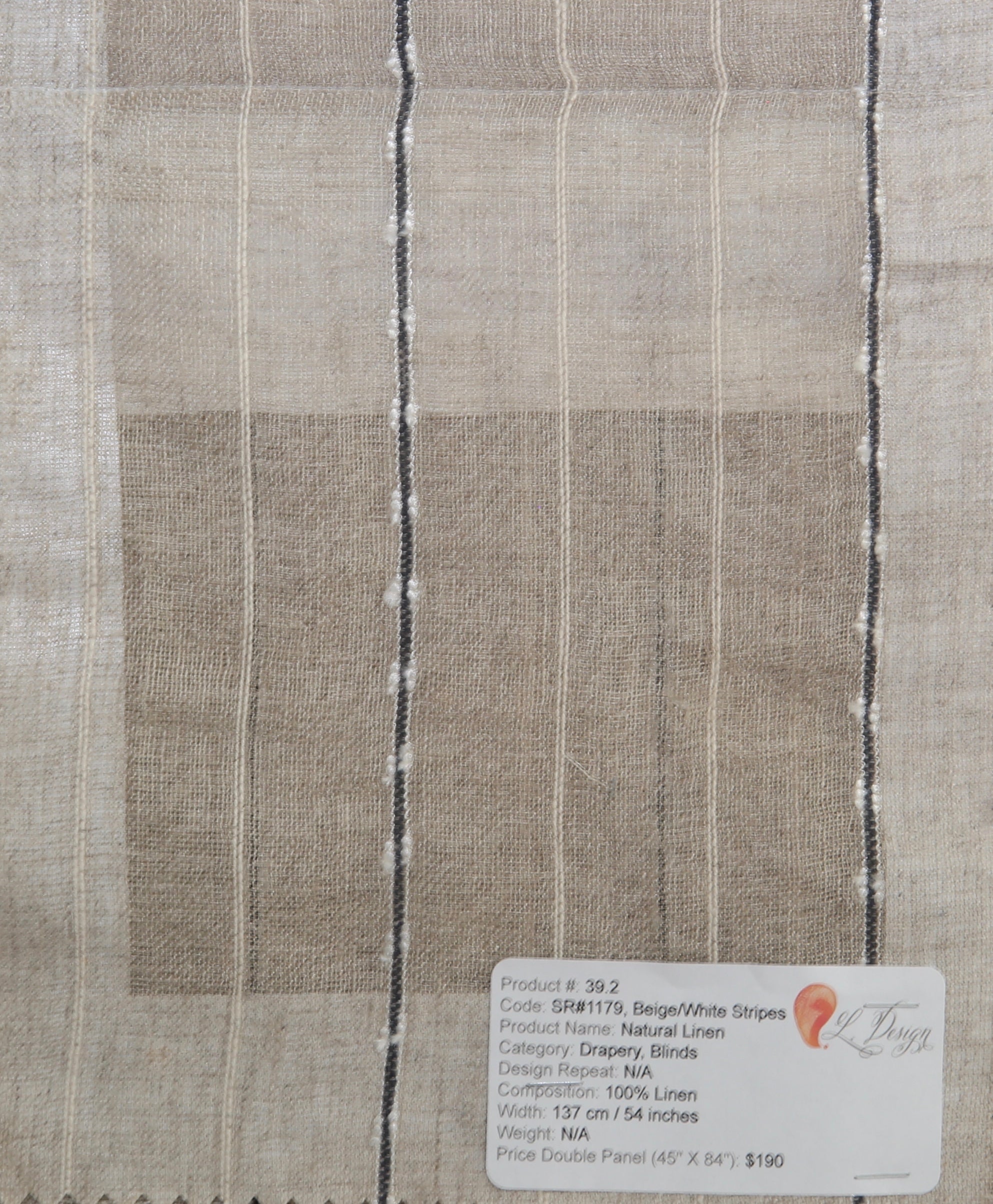 Natural Linen with Pattern