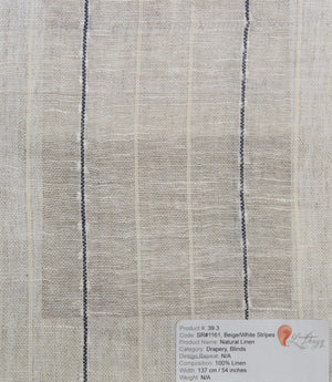 Natural Linen with Pattern